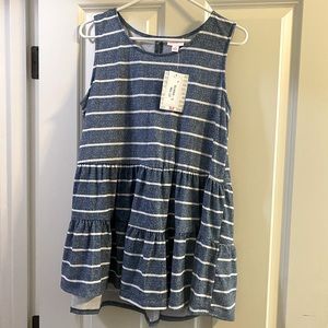 NWT Lularoe Eliana tank - blue/white (small)